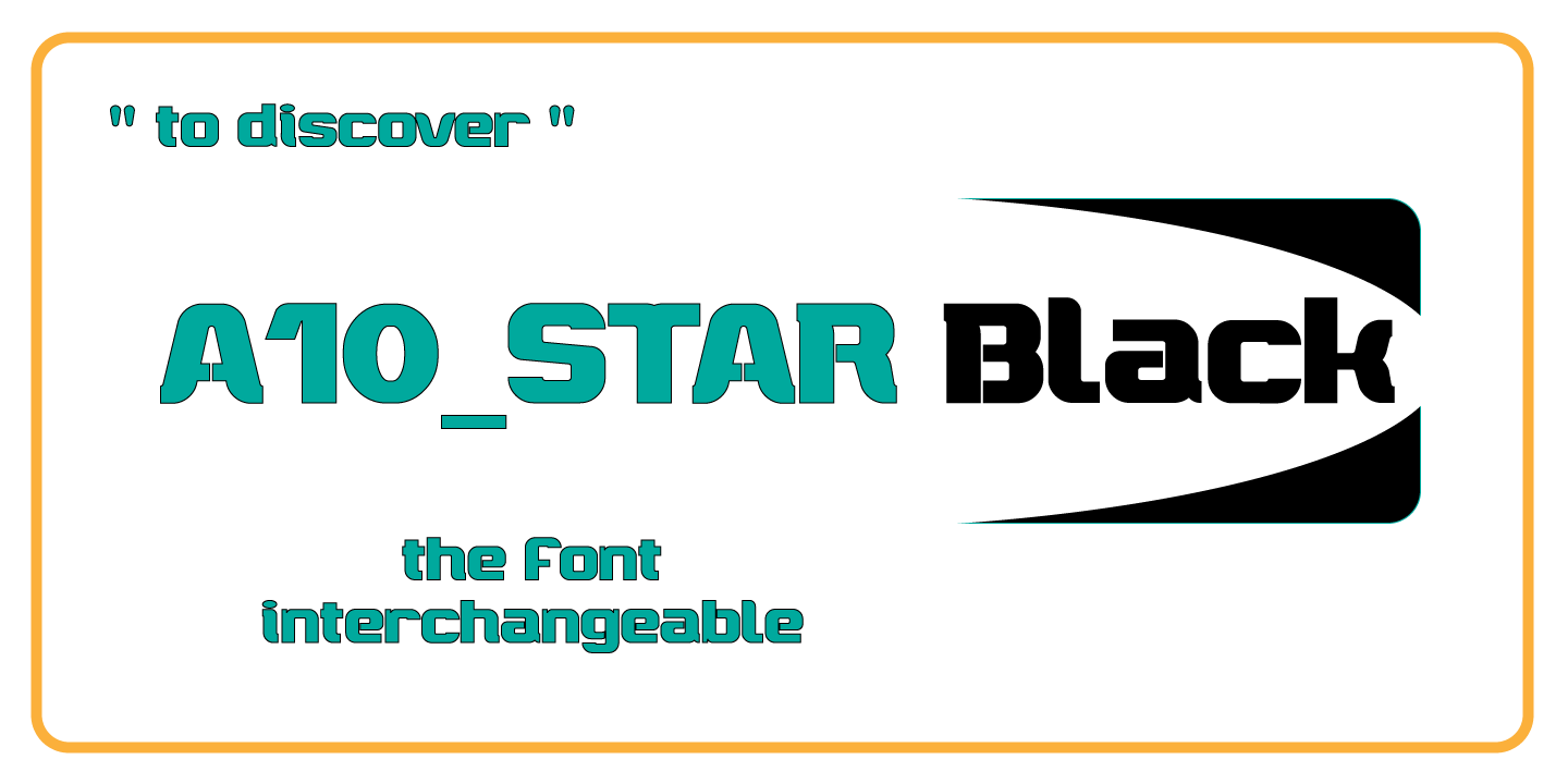 Example font A10 STAR Black #1